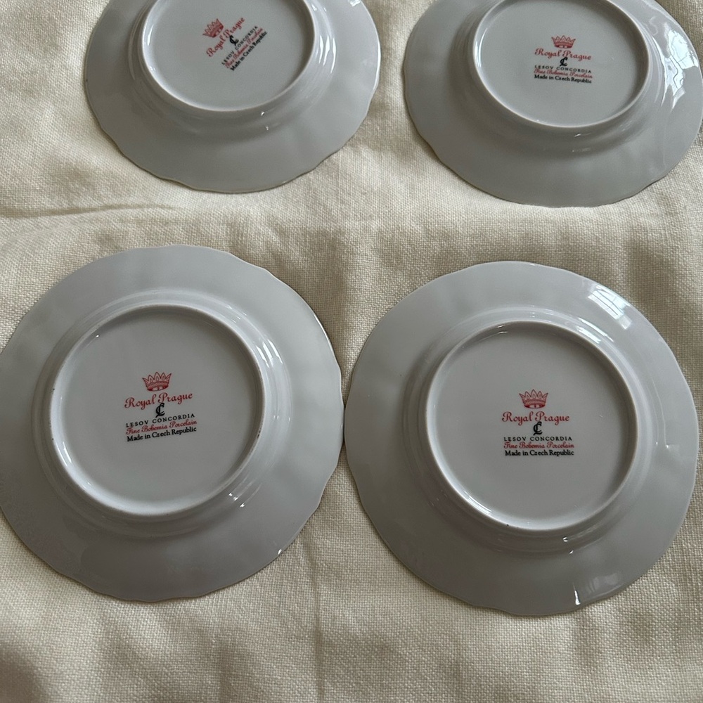 ROYAL PRAGUE Lesov Concordia Bread Butter Desert Plate Bohemia Porcelain Czech - Picture 5 of 8